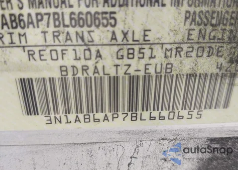 2011 Nissan Sentra 2.0Sr z USA, uszkodzony, nr VIN 3N1AB6AP7BL660655